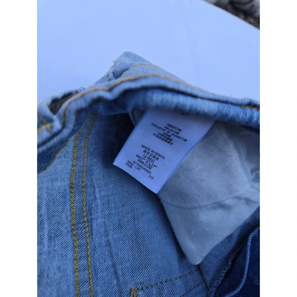 Levi's 502 Regular Taper Jeans Men's 14 Reg W27‎ L27 Blue Denim